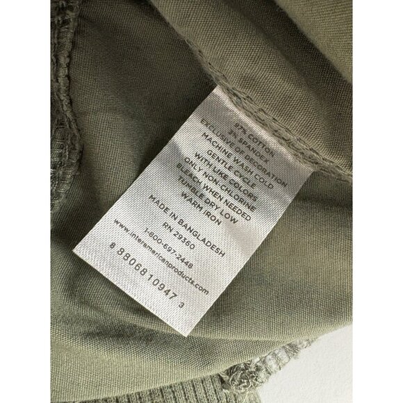 *New DIP Capri Pant Womens Plus 22 Green Soft Utility W/Extended Waist Cargo - Picture 5 of 6